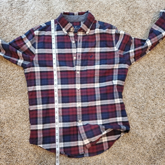 American Eagle Plaid Shirt, Size Small - Picture 7 of 10